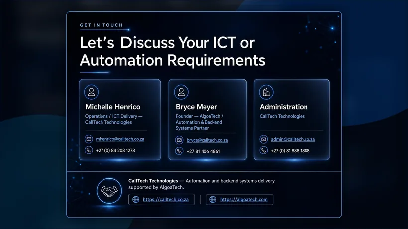 CallTech Contact & Requirements highlight